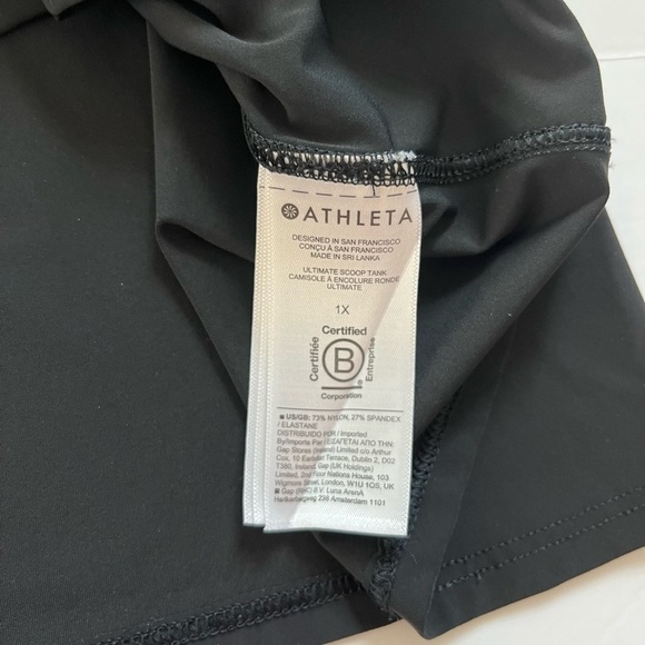 Athleta Black Racerback Lightweight Tank Size 1x - Picture 4 of 7